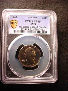 1967�N���V���g���E�N�H�[�^�[ PCGS�F�� SP--65 �g���v���_�C�v�����V�F�b�g�G���[�I #967