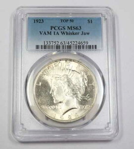 1923�N P PCGS MS63 TOP 50 | VAM 1A �E�B�X�J�[�W���[ �V���o�[ �s�[�X�h�� - 1�h�� US #39811A