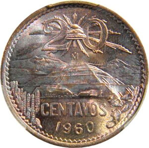���L�V�R �G�X�^�h�X �E�j�h�X 20 �Z���^�{�X 1960-Mo PCGS MS65RB (06-14)