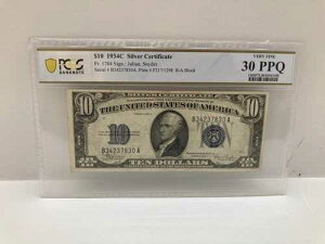 1934�N 10�h����ݏؖ��� PCGS �O���[�h 30 PPQ Very Fine (LP2104716)