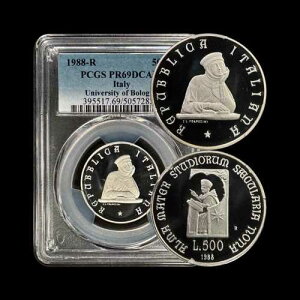 �C�^���A�B1988�N�A500�����A��� - PCGS PR69 - Top Pop ?? �{���[�j����w
