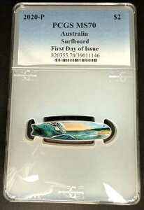 2020-P �I�[�X�g�����A �T�[�t�{�[�h 2�I���X �V���o�[ - PCGS MS 70 - ���s���� - $313.33
