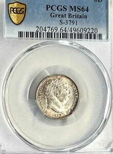 1817�N �C�M���X ��� 6D �V�b�N�X�y���X PCGS MS64 ~ S-3791 �W���[�W3��