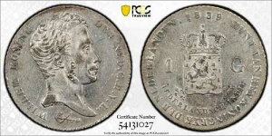 �I�����_�̓��C���h�i�I�����_�A���n�j�O���f�� 1839 ���g���q�g PCGS AU53 �E�B����1��