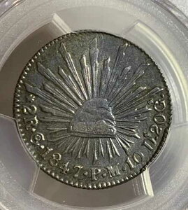 1847/6 GO PM ���L�V�R 2���A�� ��� �N���X�I�[�o�[ ���t PCGS AU