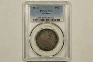 1854-O �V�[�e�B���O���o�e�B�n�[�t�_���[�A���[�Y PCGS F15 �g�[��