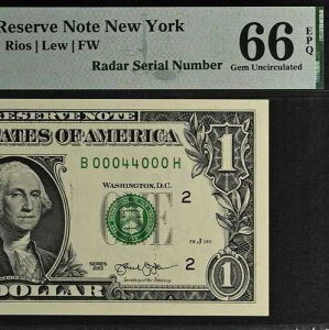 2013�N $1 FRN PMG 66EPQ �W�F���o�[�X�f�[ �X�[�p�[���[�_�[ �V���A���i���o�[ 00044000
