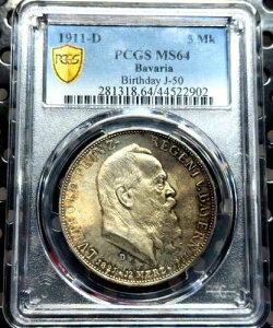 �I�b�g�[ 5 �}�[�N 1911 D �v�����X ���[�W�F���g ���C�g�|���g �o�C�G�������� �h�C�c MS64 PCGS!!