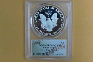 2020-S 1�h�� �V���o�[�C�[�O�� PCGS PR70DCAM �������s ���[�E�X�~�X
