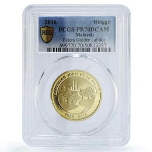 �}���[�V�A 1 �����M�b�g FELCRA �S�[���f�� �W���r���[ �p�[�� �c���[ PR70 PCGS CuAl �R�C�� 2016