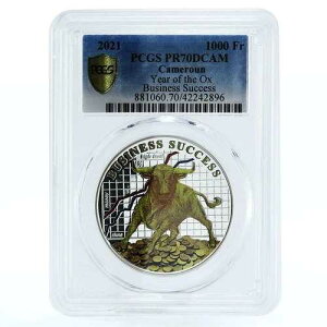�J�����[�� 1000�t���� �N�N �����ɐ� PR70 PCGS ��� 2021�N