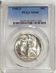 1946�N�t�� 50�Z���g PCGS MS 66 ~ VSS RPM-001 �V���o�[ �E�H�[�L���O�E���o�e�B �n�[�t�_���[ �o���G�e�B