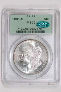 1881-S ���[�K�� �h�� PCGS MS65 CAC OGH �h��� PQ!
