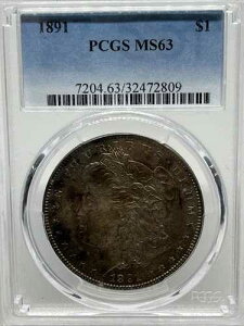 1891�N �A�����J �����K����� $1 �X�[�p�[�g�i�[ PCGS MS63