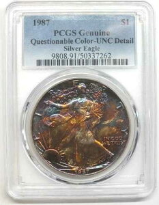 1987�N �V���o�[�C�[�O�� 1�I���X PCGS �{�� �N�G�X�`���i�u���J���[ �s�� �ڍ� - L624