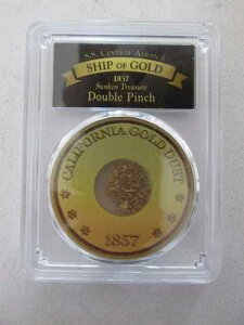1857�N S.S. �Z���g�����A�����J�u�_�u���s���`�v�S�[���h...PCGS/�{�u�E�G�o���X�F��