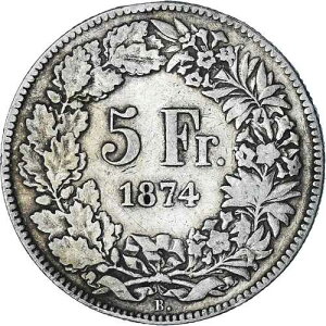 [#849471] �R�C���A�X�C�X�A5�t�����A1874�N�A�u�����b�Z���AVF�A��AKM:11
