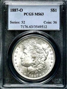 1887-O �����K����� 1�h�� - PCGS MS63 - �j���[�I�[�����Y �u���X�g�z���C�g CC633