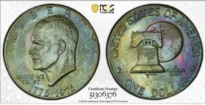 1976-P �^�C�v2 PCGS MS65 �A�C�[���n���[ IKE �h�� �����������X�^�[�g�[��