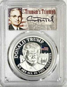 2020�N �J�����[�� �v���[�t�V���o�[ �h�i���h�E�g�����v PCGS PR70 �n�C�����[�t 2�I���X .999 W COA