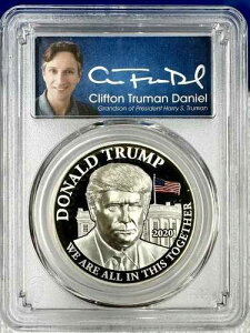 2020�N �J�����[�� �v���[�t�V���o�[ �h�i���h�E�g�����v PCGS PR70 �n�C�����[�t 2�I���X .999 W COA
