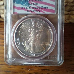 1991 �N WTC �O���E���h �[�� �A�����J�� �V���o�[ �C�[�O�� ���J�o���[ �R�C�� PCGS MS 69 �󏭃O���[�h!