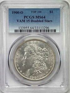 1900-O ���[�K�� �V���o�[ �h�� VAM-15 �_�u���X�^�[ PCGS MS64 **�g�b�v100**