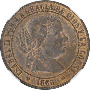 �X�y�C�� 1866B-OM 2 1/2 �Z���e�B���X �f �G�X�N�[�h �N�C�[�� �C�U�x�� 2 �� NGC MS64RB