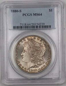 1880-S �č������K����� $1 PCGS MS-64 �g�[�� BR2 E