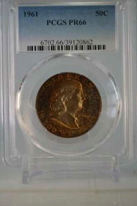 PR66 1961 PCGS �O���[�f�b�h �t�����N���� �V���o�[ �n�[�t�_���[ �J���I�� �����X�^�[ �g�[�j���O�R�C��