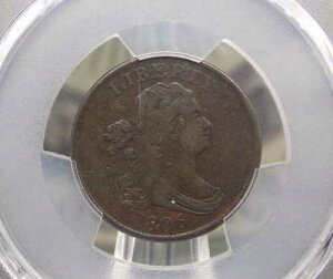 1806�N �h���[�v���� �n�[�t�Z���g *�X���[��6 �X�e���Ȃ�* 1/2�Z���g PCGS XF �ڍ� #802 �G�N�X�g���t�@�C��