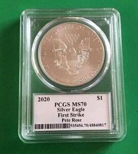 �s�[�g�E���[�Y�E�I�[�g 2020�N US�V���o�[�C�[�O�� PCGS/PSA MS70 �t�@�[�X�g�X�g���C�N ���W�F���Y ���C�t ���b�Y
