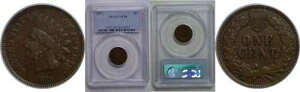 1872�N 1�Z���g �C���f�B�A���w�b�h �Z���g PCGS VF-30