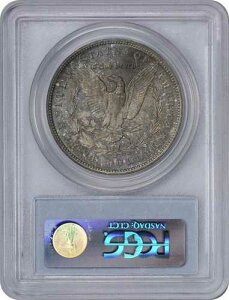 1890-O �����K���E�_���[ MS64 PCGS �_�[�N�O���[���u���[�g�[���̗��ʁA�ԁ��̕\��
