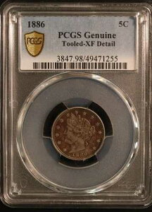 1886 �N ���o�e�B V �j�b�P�� PCGS XF �ڍ� - �󏭂ȌÂ��R�C��!!