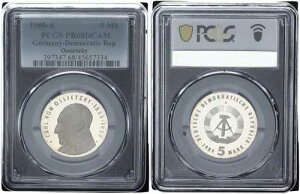 DDR 5 �}�[�N 1989-A �J�[�� �t�H�� �I�V�G�c�L�[ PCGS PR68DCAM �v���[�t 121420-