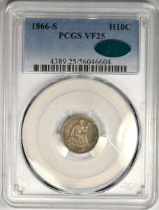 1866-S �����n�[�t�_�C�� ~ PCGS VF25 CAC