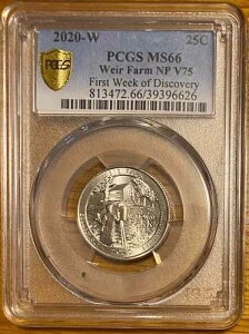 2020 W Wier Farm NP �N�H�[�^�[ 25�Z���g PCGS MS66 �S�[���h�V�[���h ���T V75 �v���C�x�[�g
