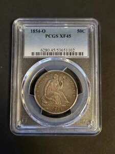 1854-O PCGS XF45 ���R�̏��_�����h�� 50�Z���g