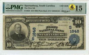1902�N $10 �U�E�t�@�[�X�g NB �X�p���^���o�[�O SC PMG F15 GCC �S�[���h