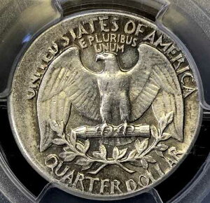 1964 �N �V���o�[ ���V���g�� �N�H�[�^�[ 25 �Z���g �G���[ - �u���[�h�X�g���b�N PCGS AU 58 ����у^�C�v B!