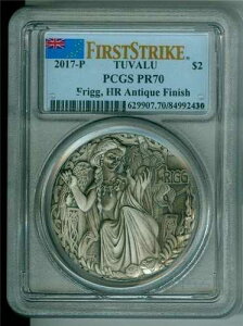�c�o�� 2017-P $2 �t���b�O 2�I���X .999 �V���o�[ �n�C�����[�t �A���e�B�[�N�d�グ PCGS PR-70