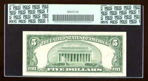 DBR 1928-F $5 ���[�K�� �W�F�� ���C�h I Fr. 1531Wi IA �u���b�N PCGS 66 PPQ �V���A�� I71514687A