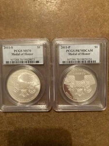 ���_���E�I�u�E�I�i�[ PCGS 2���g �~���^���[�R�C�� ���b�g 2011-S MS70 2011-P PR70DCAM 90% �V���o�[