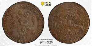 1671�N �I�����_ �W�F�g�� ��n�����̕��a�ւ̓��� PCGS AU 58