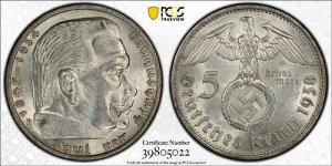 1938�N F �h�C�c �i�`�X��O�鍑 5�}���N��� - PCGS MS 61