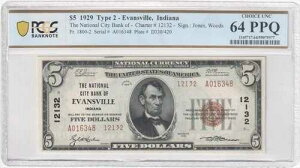 1800�N�`1929�N 5�h�� ty2 �G�o���Y�r���A�C���f�B�A�i�B #12132 PCGS 64 PPQ