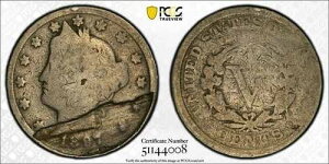 1897�N ���o�e�BV �j�b�P�� �~���g�G���[ PCGS AG03 �\�ʃ��~�l�[�g���H