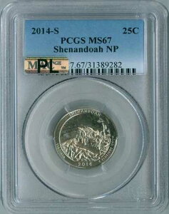 2014 S PCGS MS67 �V�F�i���h�[ NP �N�H�[�^�[ 25�Z���g�AMAC PL �v���[�t���C�N�A���[�|�b�v�r���[�e�B�[