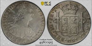 1808�N ���} L JP �y���[ 8���A�� .896 ��� �`���[���Y4�� �ڍ� Carolus PCGS